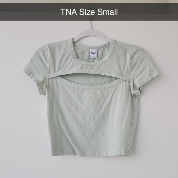 TNA cropped cut out t-shirt green - Picture 1 of 2